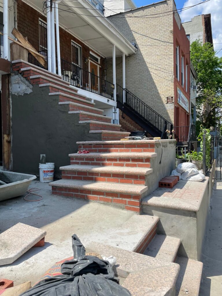 Granite steps and custom patio