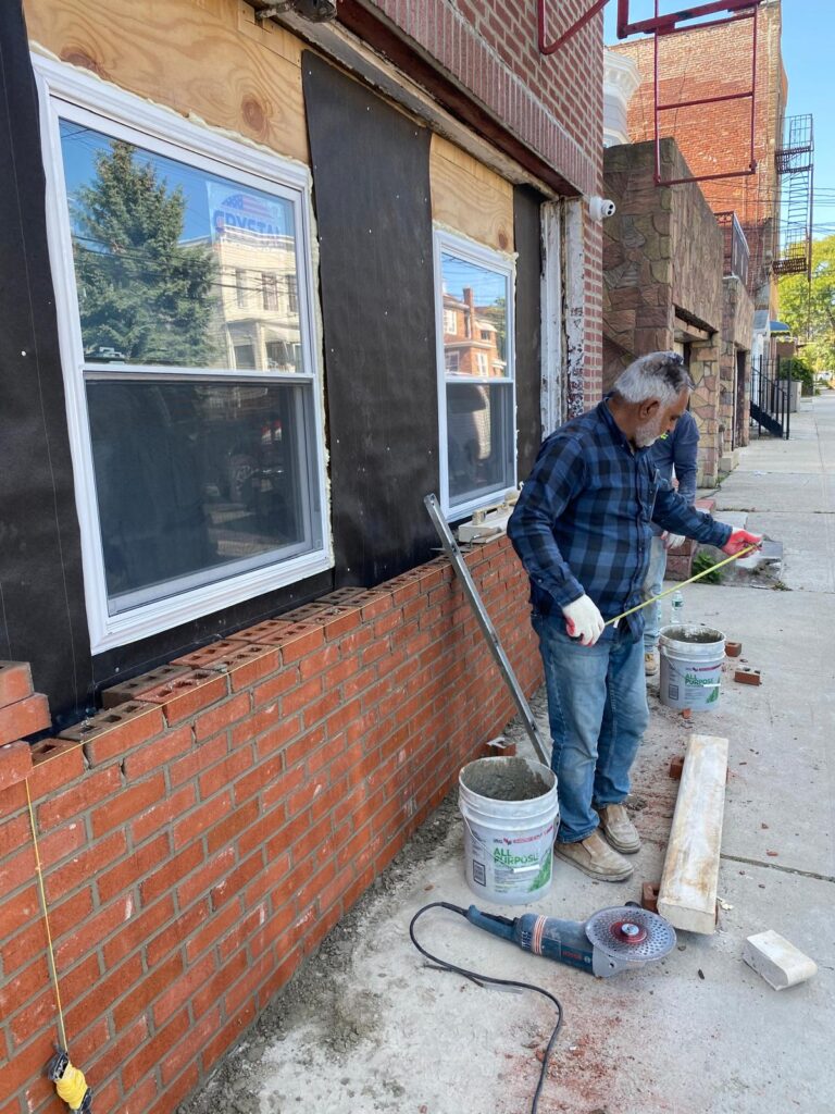brick walls facade construction