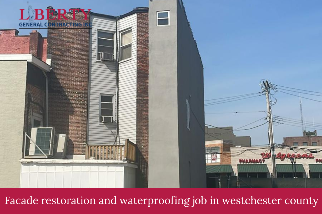 Facade restoration and waterproofing job in westchester county