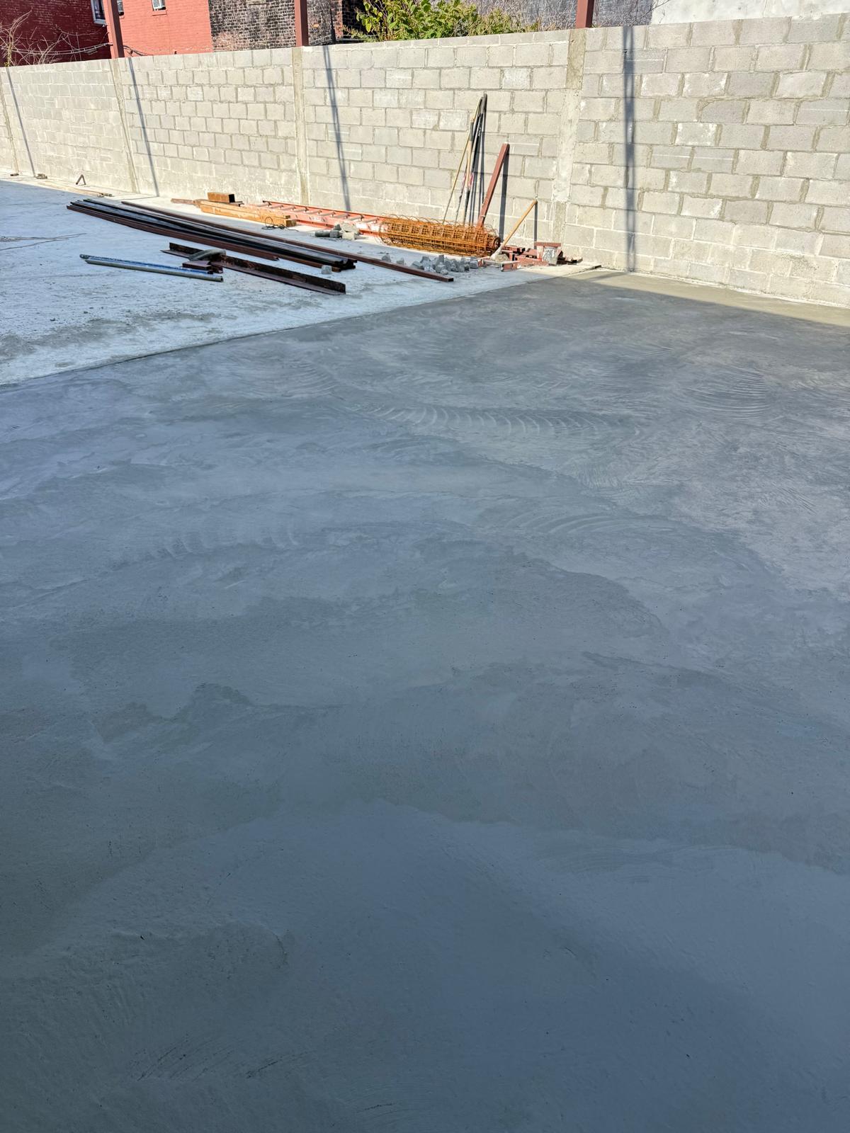 concrete foundation pouring