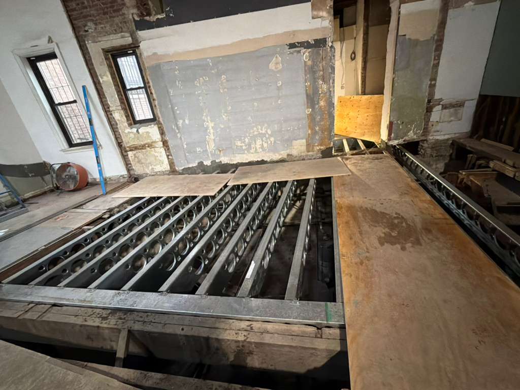 Galvanized Beams Installation and structural reinforcement project in nyc building